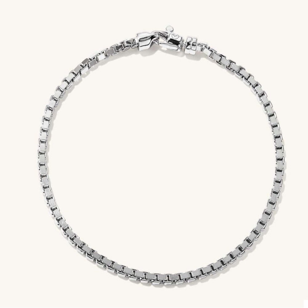 MEJURI Mens Square Box Chain Bracelet